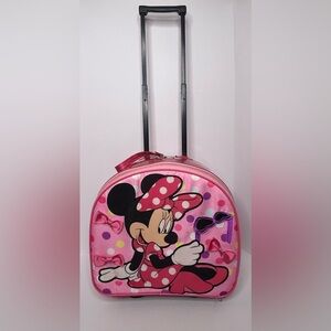 Disney Minnie Mouse Rolling Language With Strap And Handle 16”X14” SUPER NICE!